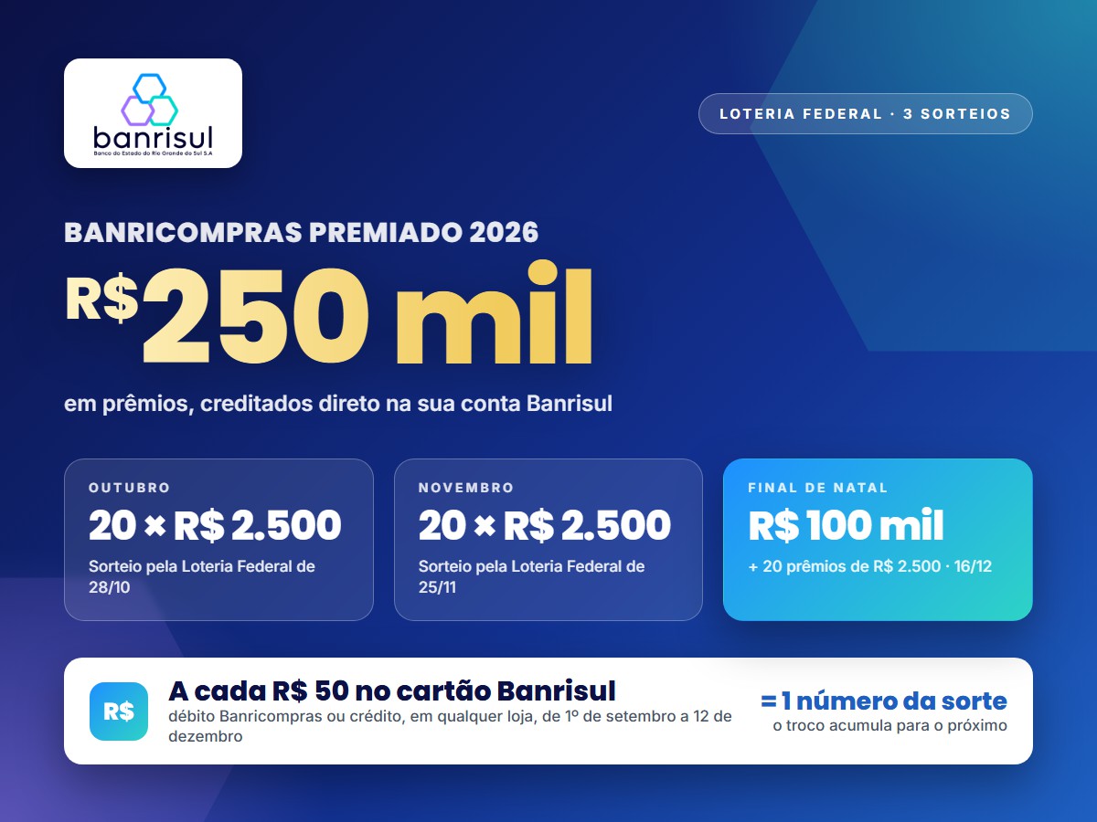 O banco dos gaúchos premia quem usa o cartão
